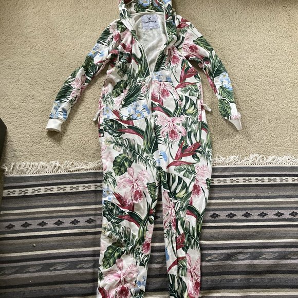 Onepiece M tropical pattern jumpsuit, worn once! - Picture 2 of 5